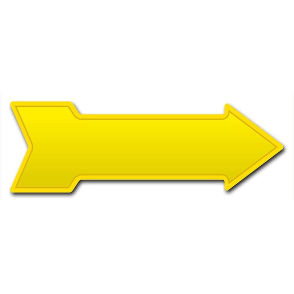 Yellow Arrow Decal Funny Home Decor 36in Wide